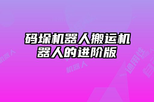 碼垛機(jī)器人搬運機(jī)器人的進(jìn)階版