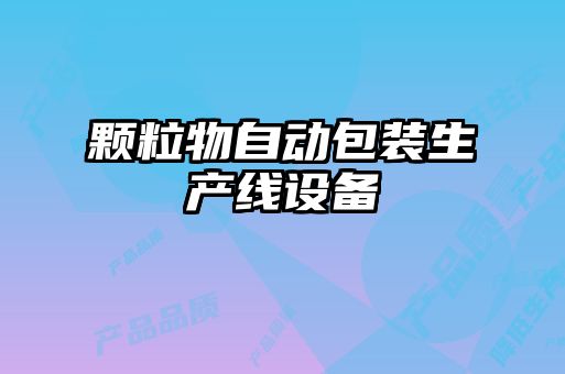 顆粒物自動(dòng)包裝生產(chǎn)線(xiàn)設(shè)備