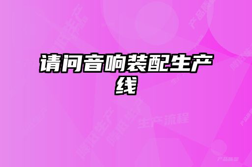 請(qǐng)問音響裝配生產(chǎn)線
